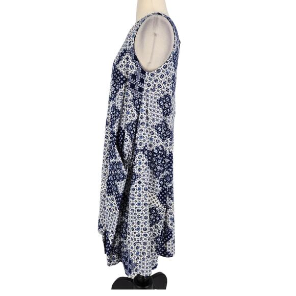 Nanette Nanette Lepore Patchwork Print Sleeveless High-Low Swing Dress Size 4 - Picture 5 of 11